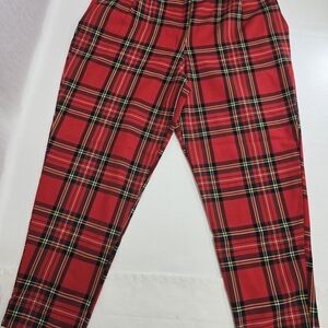 Classic Red Plaid Womens's Chinos
